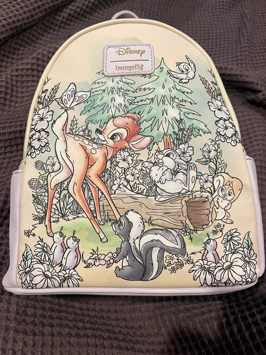 Loungefly Handbags - Loungefly Bambi Pastel Cream & Peach Mini Backpack